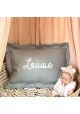 Coussin bébé personnalisable menthe