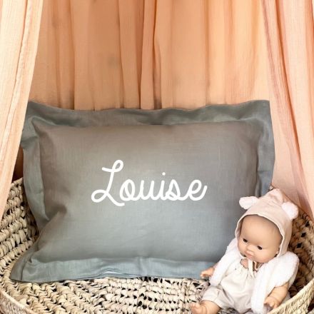 Coussin bébé personnalisable menthe